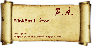 Pünkösti Áron névjegykártya